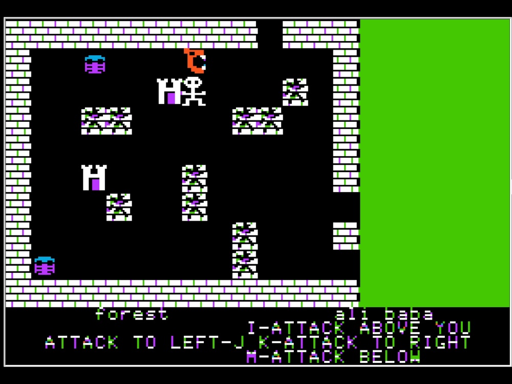 Gameplay of Ali Baba And The Forty Thieves for Apple II